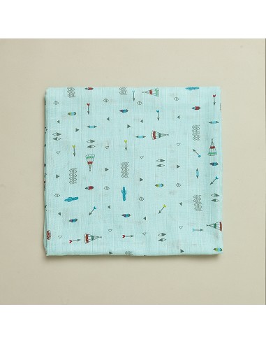 Muselina 1. 20 X1. 20 Mod Cabaña Verde