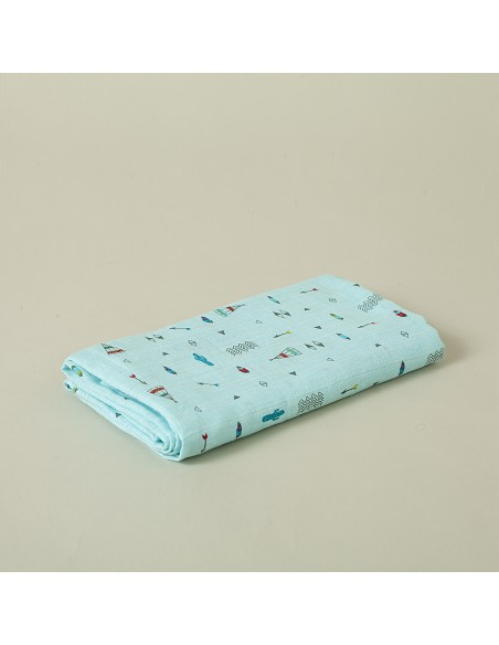 Muselina 1. 20 X1. 20 Mod Cabaña Verde