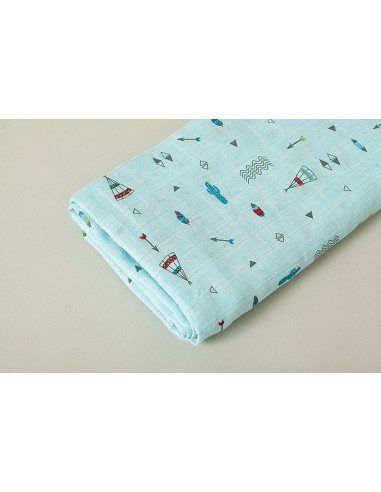 Muselina 1. 20 X1. 20 Mod Cabaña Verde