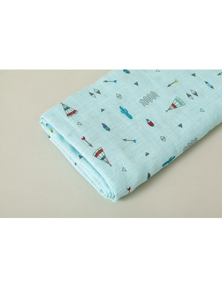 Muselina 1. 20 X1. 20 Mod Cabaña Verde