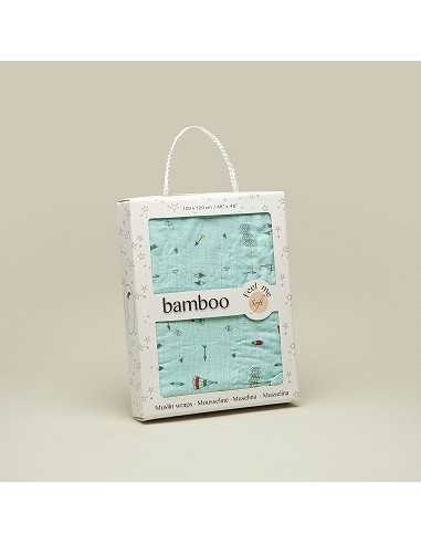 Muselina 1. 20 X1. 20 Mod Cabaña Verde