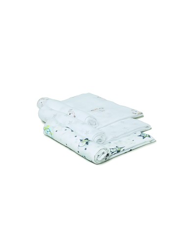 Gasa 80X80  Pack 3 con Percha Gris