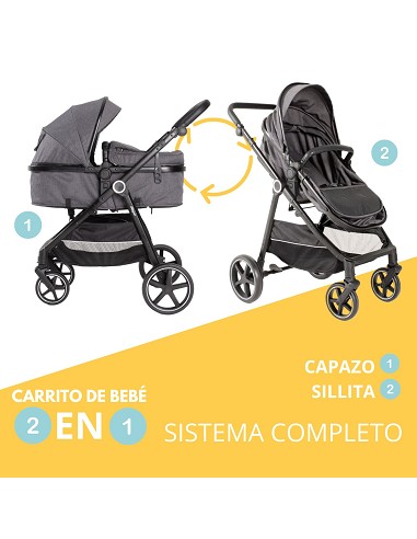 Carro de Paseo 2 En 1 Capazo+Silla Modelo Versa...