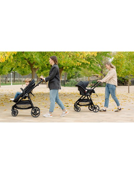 Carro de Paseo 3 En 1 Capazo+Silla+Grupo 0 Modelo Versa Gris