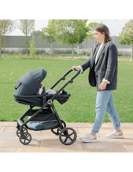Carro de Paseo 3 En 1 Capazo+Silla+Grupo 0 Modelo Versa Gris