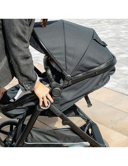 Carro de Paseo 3 En 1 Capazo+Silla+Grupo 0 Modelo Versa Gris