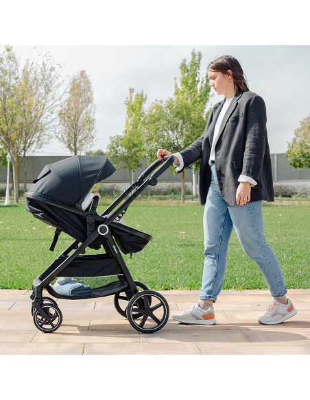 Carro de Paseo 3 En 1 Capazo+Silla+Grupo 0 Modelo Versa Gris