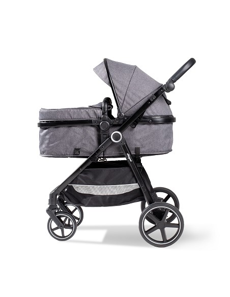 Carro de Paseo 3 En 1 Capazo+Silla+Grupo 0 Modelo Versa Gris