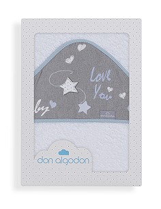 Capa de Baño 1 x 1 Mt Mod  Love You Bco/Azul