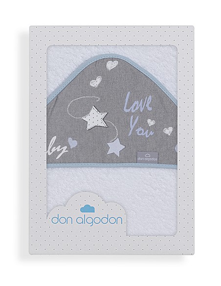 Capa de Baño 1 x 1 Mt Mod  Love You Bco/Azul