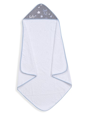 Capa de Baño 1 x 1 Mt Mod  Love You Bco/Azul