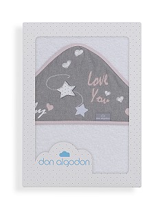 Capa de Baño 1 x 1 Mt Mod  Love You Bco/Rosa