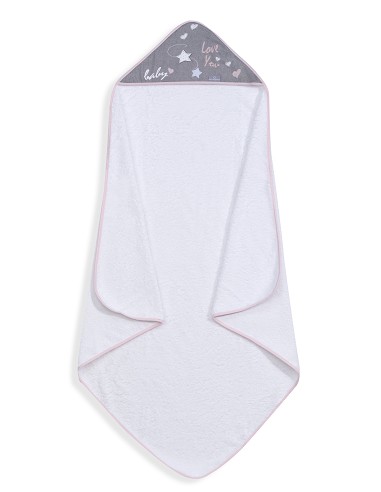 Capa de Baño 1 x 1 Mt Mod  Love You Bco/Rosa