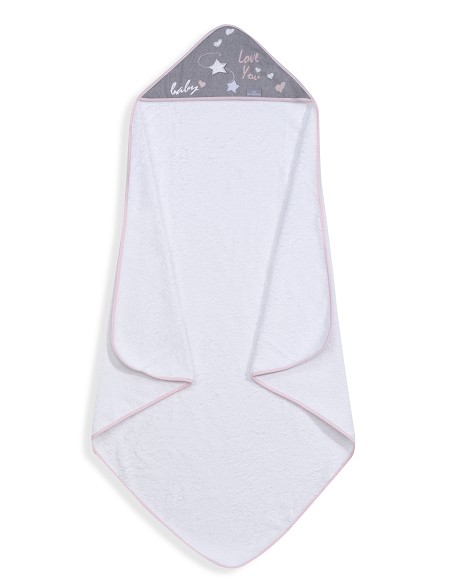 Capa de Baño 1 x 1 Mt Mod  Love You Bco/Rosa