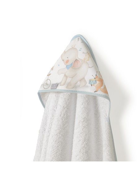 Capa de Baño 1 x 1 Mt Mod Music And Friends Bco/Azul