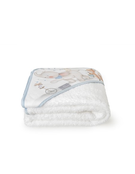 Capa de Baño 1 x 1 Mt Mod Music And Friends Bco/Azul