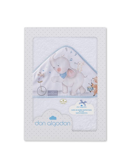 Capa de Baño 1 x 1 Mt Mod Music And Friends Bco/Azul