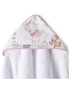 Capa de Baño 1 x 1 Mt Mod Music And Friends Bco/Rosa