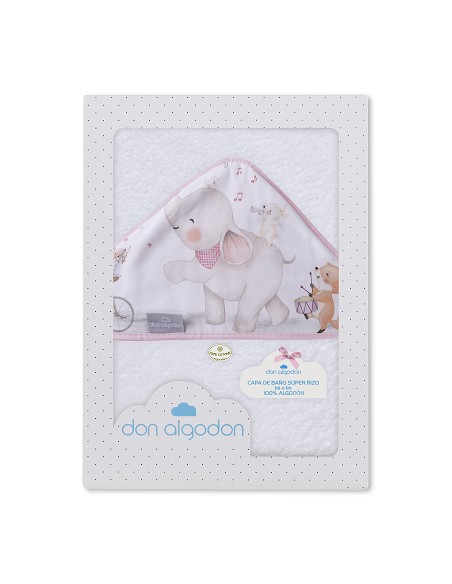 Capa de Baño 1 x 1 Mt Mod Music And Friends Bco/Rosa