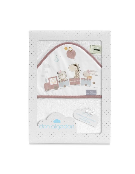 Capa de Baño 1X1 Bambu Mod. Jirafa Tren Bco/Maquillaje