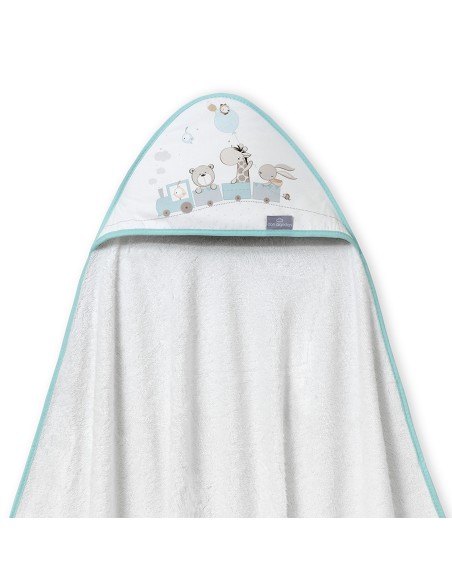 Capa de Baño 1X1 Bambu Mod. Jirafa Tren Bco/Verde