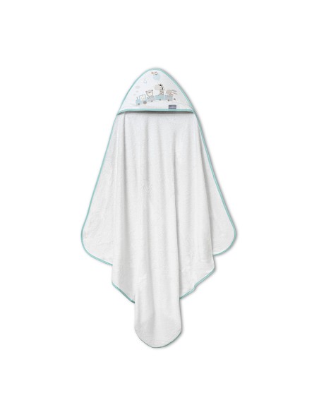 Capa de Baño 1X1 Bambu Mod. Jirafa Tren Bco/Verde