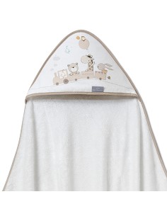 Capa de Baño 1X1 Bambu Mod. Jirafa Tren Bco/Beig