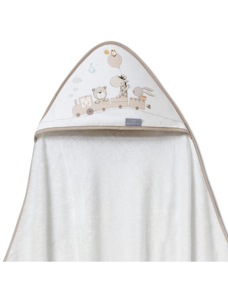 Capa de Baño 1X1 Bambu Mod. Jirafa Tren Bco/Beig