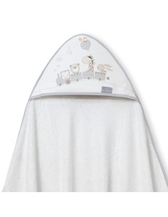 Capa de Baño 1X1 Bambu Mod. Jirafa Tren Bco/Gris
