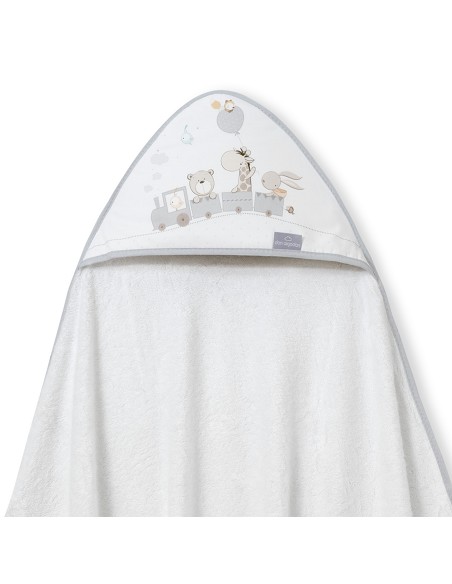 Capa de Baño 1X1 Bambu Mod. Jirafa Tren Bco/Gris