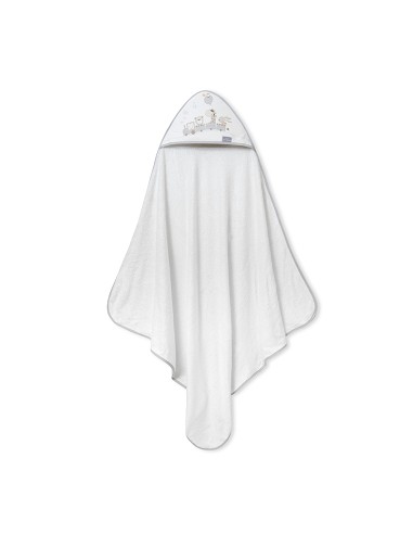 Capa de Baño 1X1 Bambu Mod. Jirafa Tren Bco/Gris