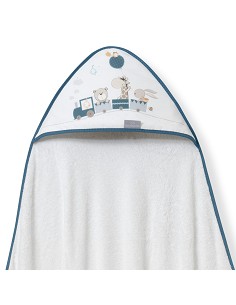 Capa de Baño 1X1 Bambu Mod. Jirafa Tren Bco/Petroleo