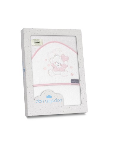 Capa de Baño 1X1 Bambu D. Algodon Oso Corazones...