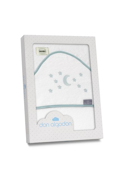 Capa de Baño 1X1 Bambu D. Algodon Oso Corazones Bco/Verde