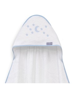 Capa de Baño 1X1 Bambu D. Algodon Luna Estrellas Bco/Azul