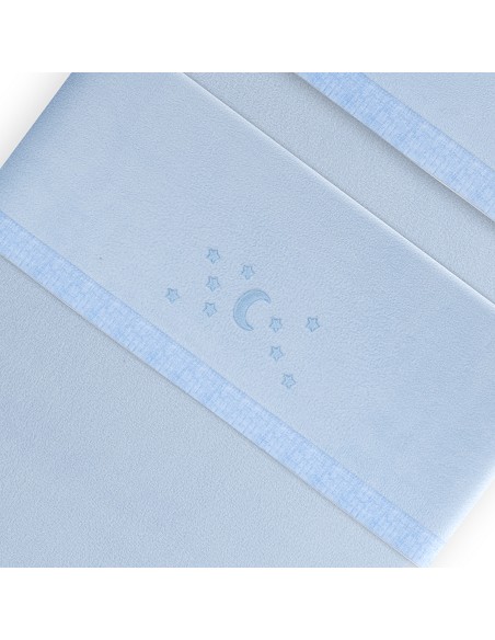 Triptico Coche Coralina D. Algodon Luna Estrellas Azul