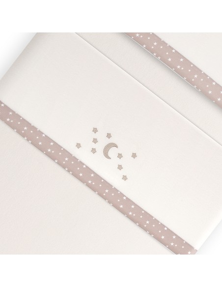 Triptico Coche Coralina D. Algodon Luna Estrellas Beig