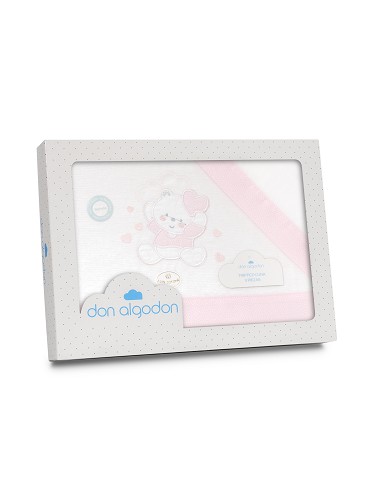 Triptico Coche Franela D. Algodon Oso Corazones...