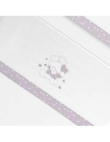 Triptico Coche Franela D. Algodon Oso Corazones...