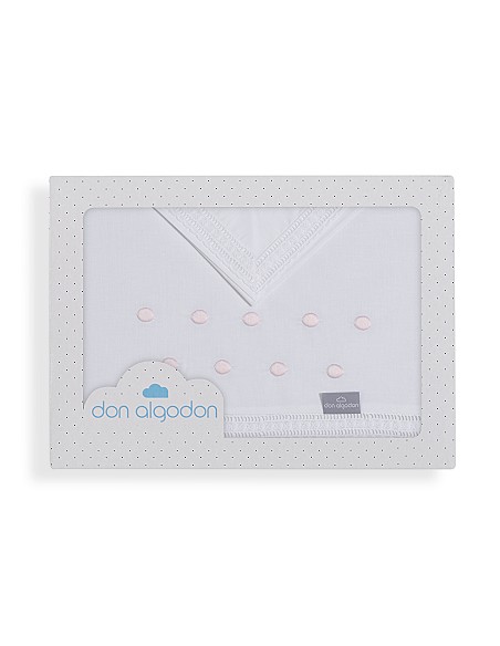 Trip Coche 100% Alg Mod Zoe Bco/Rosa