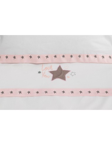 Trip Coche 100 % Alg Mod Love You Bco/Rosa