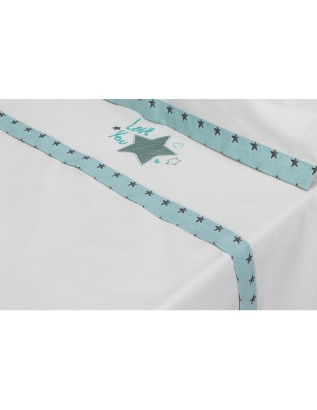 Trip Coche 100 % Alg Mod Love You Bco/Menta