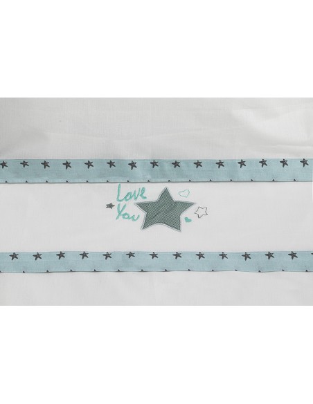 Trip Coche 100 % Alg Mod Love You Bco/Menta