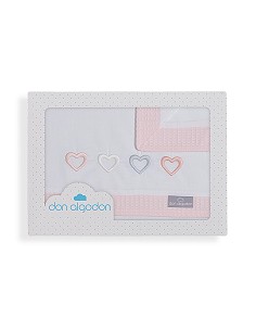 Triptico Coche Mod Cuore Bco/Rosa