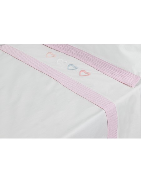 Triptico Coche Mod Cuore Bco/Rosa