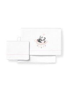 Triptico Coche 100% Alg Mod Panda Nube Rosa