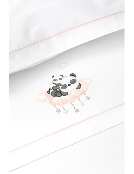 Triptico Coche 100% Alg Mod Panda Nube Rosa