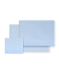 Triptico Cuna Coralina D. Algodon Luna Estrellas Azul