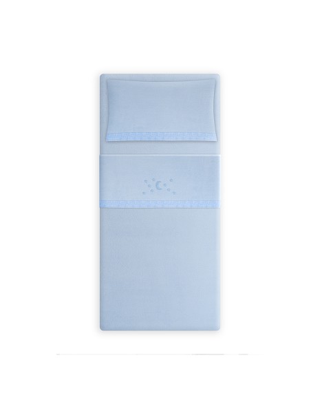 Triptico Cuna Coralina D. Algodon Luna Estrellas Azul