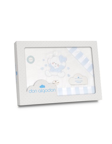 Triptico Cuna Franela D. Algodon Oso Corazones...